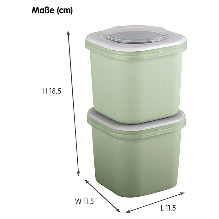 Sunware Sigma home Lunchbox Food to go (L x B x H: 9,3 x 9,3 x 16,7 cm, Farbe: Grün) | BAUHAUS