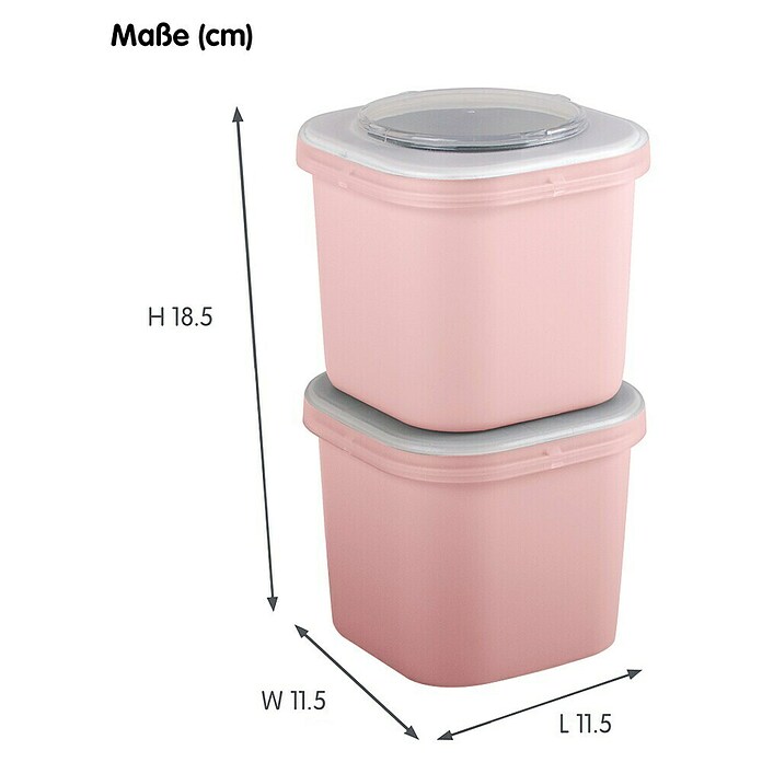 Sunware Sigma home Lunchbox Food to go (L x B x H: 9,3 x 9,3 x 16,7 cm, Farbe: Rosa) | BAUHAUS