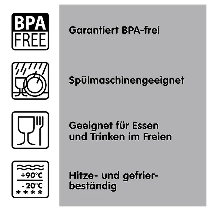 Sunware Sigma home Lunchbox Food to go - L x B x H: 24 x 17 x 6,5 cm, Anthrazit - Produkteigenschaften: BPA-frei, spülmaschinengeeignet, für Speisen/Getränke im Freien, hitze-/gefrierbeständig von +90°C bis -20°C.