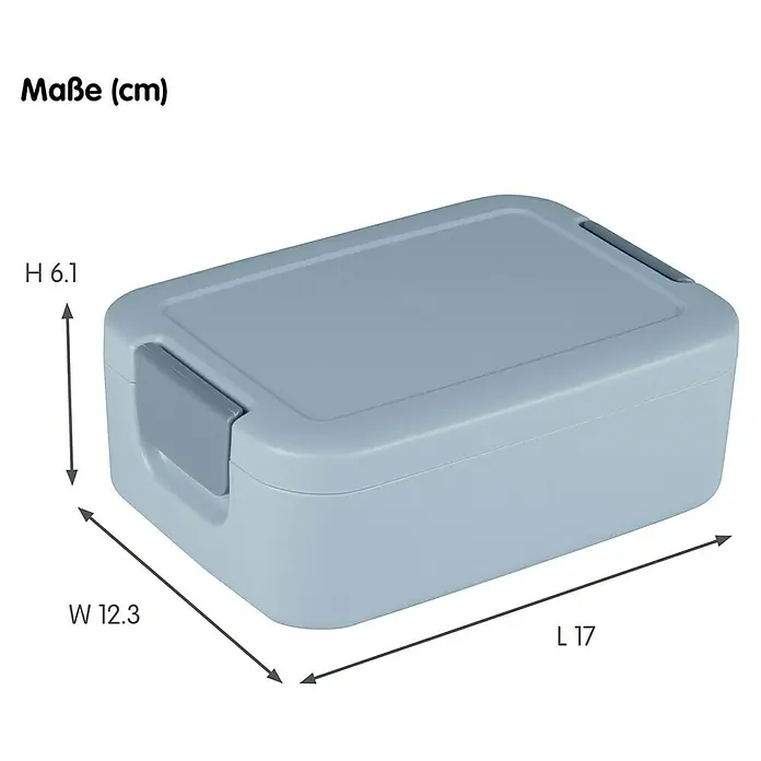 Sunware Sigma home Lunchbox - L x B x H: 17 x 12,3 x 6,1 cm, Blau - Lunchbox mit den Maßen Länge 17 cm, Breite 12,3 cm und Höhe 6,1 cm.