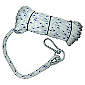 Seilflechter Cuerda de amarre Spiral Birotex (Diámetro: 16 mm, Largo: 15 m, Polipropileno, Blanco/Azul) | BAUHAUS