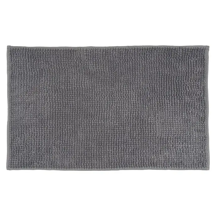 Camargue Badteppich Zottel - 50 x 80 cm, Grau, 100% Polyester - Flauschiger, rechteckiger Badteppich in Grau. Er besticht durch seine weiche Textur und eine dichte Oberfläche für zusätzlichen Komfort.