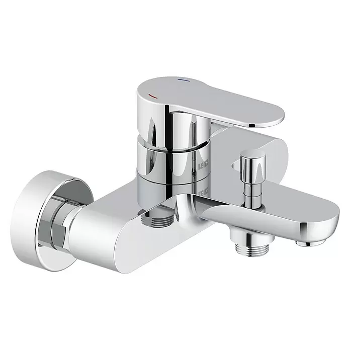 Lenz Badewannenarmatur Calista - Ausladung Armatur: 168 mm, Chrom, Glänzend - Verchromte Einhebel-Badewannenarmatur mit Umsteller.