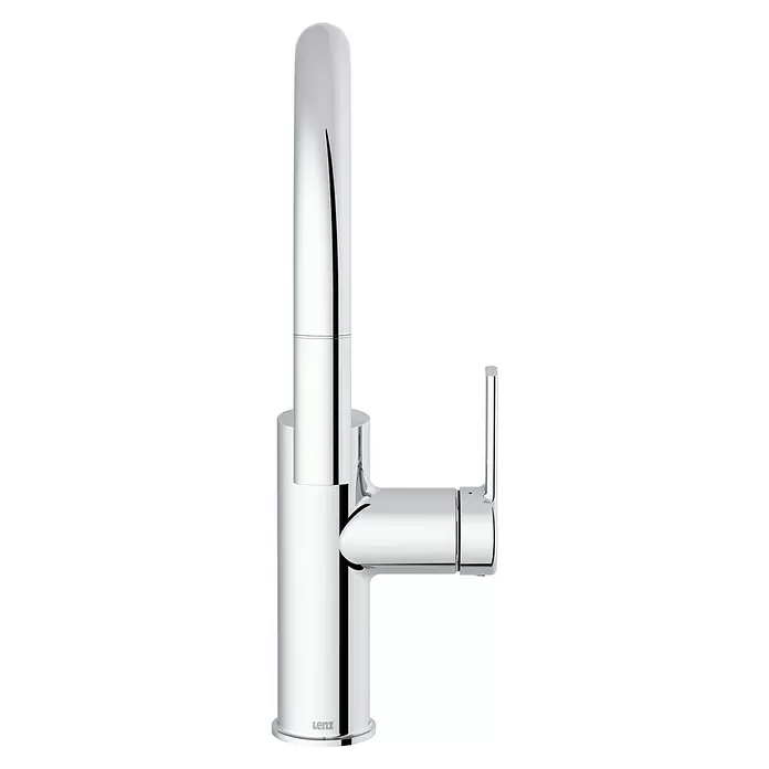 Lenz Spültischarmatur Anela - Chrom, Glänzend, Mit Handbrause - Chromfarbene Küchenarmatur von Lenz mit hohem zylindrischem Körper und seitlichem Hebel.