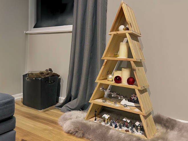 DIY Tannenbaum aus Holz