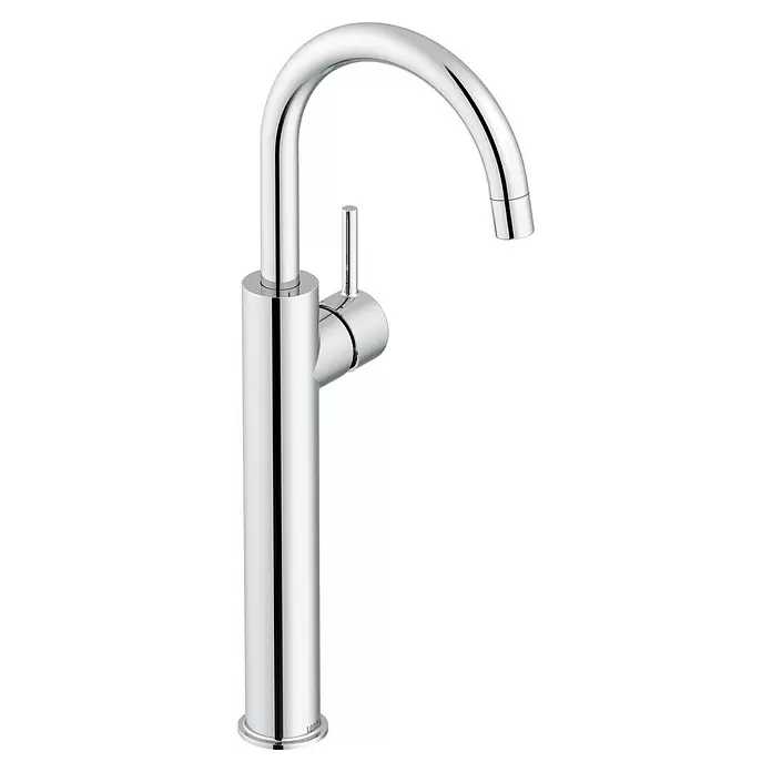 Lenz Waschtischarmatur Bow 2 - Chrom, Glänzend - Moderner Einhebelmischer aus Chrom mit gebogenem Auslauf für Küche oder Bad.