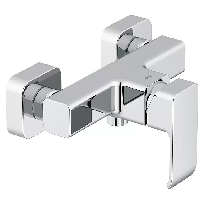 Lenz Brausearmatur Milana - Chrom, Glänzend - Verchromter Einhebel-Duschmischer in modernem, eckigem Design.