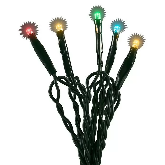 Konstsmide LED-Lichterkette Micro LED - Innen, Lichtfarbe: Mehrfarbig, Anzahl Leuchtmittel: 100 Stk., Netzbetrieben - Vorderansicht