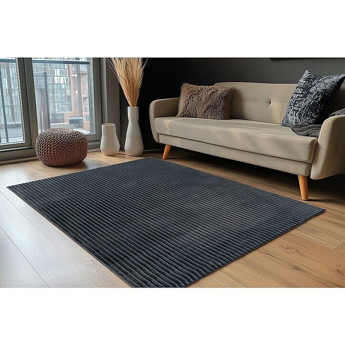 Hochflorteppich Plush (Graphite, 150 x 80 cm, 100 % Polyester) | BAUHAUS