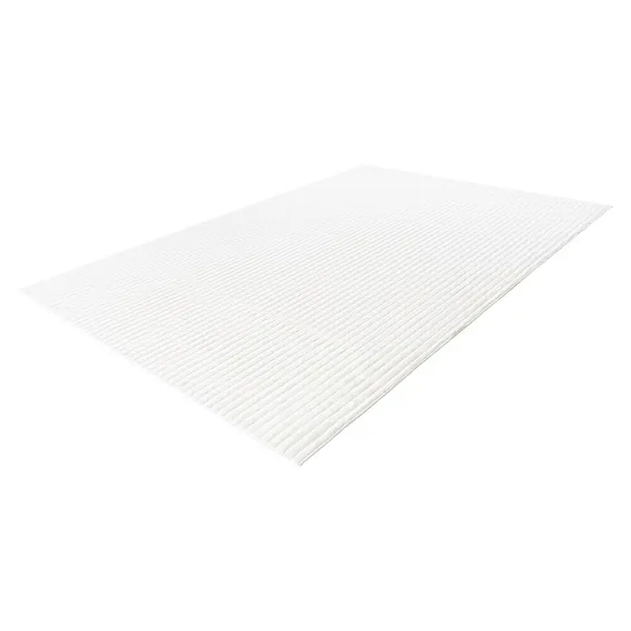 Hochflorteppich Plush - Ivory, 150 x 80 cm, 100 % Polyester - Luftfilter: Ein rechteckiger, weißer Innenraumfilter mit einer gefalteten Oberfläche, ideal für saubere Luft im Auto.