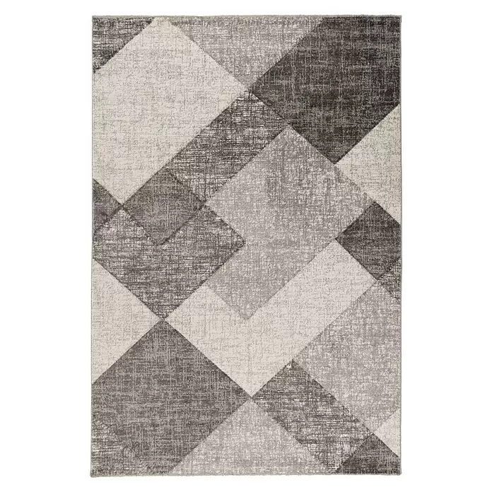 Kurzflorteppich Trendy CarvingSilber, 150 x 80 cm, 100 % Polypropylen