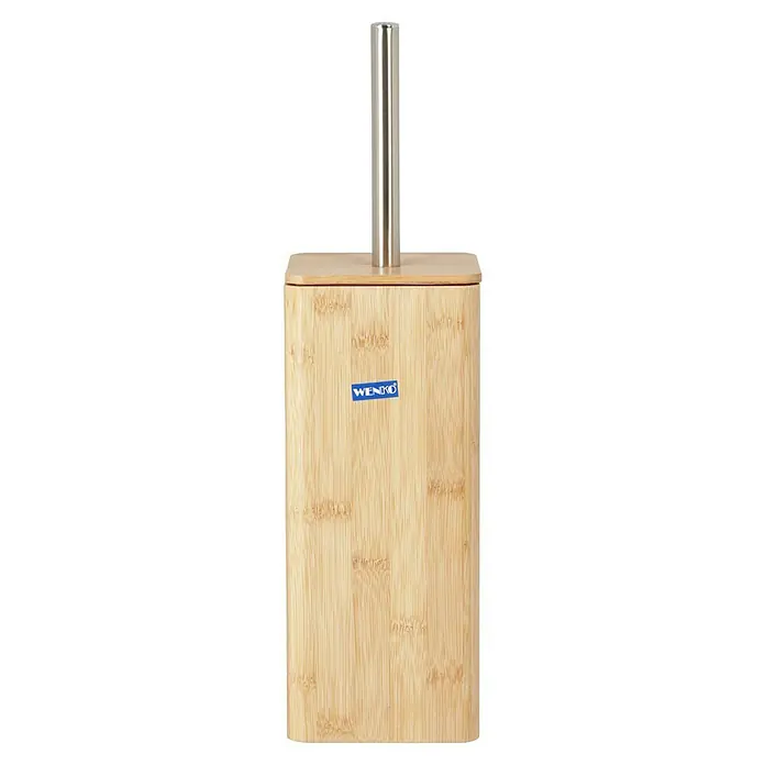 Wenko Bambusa WC-Bürstengarnitur - Bambus, Edelstahl/Bambus - Ein stilvoller WC-Garniturhalter aus Bambus und Edelstahl von Wenko, der Funktionalität und modernes Design im Badezimmer vereint.