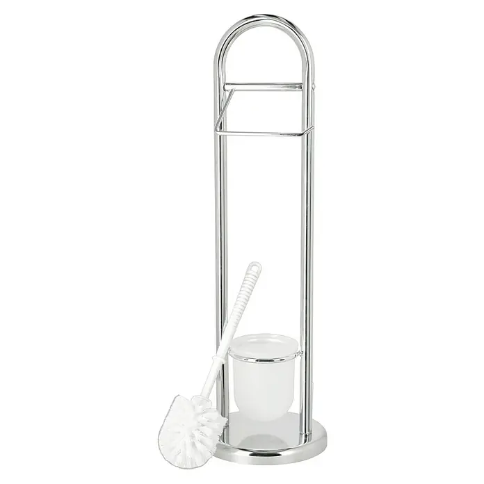 Venus WC-Kombi-Bürstengarnitur Amicella - Höhe: 63 cm, Chrom, Metall - Freistehende WC-Garnitur mit Toilettenbürste und Halter in Chrom-Optik für eine stilvolle Badgestaltung. Praktisch und elegant.