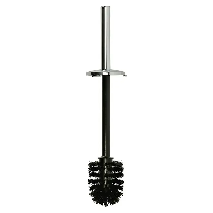 Keuco Plan WC-Bürstengarnitur - Kunststoff, Weiß/Chrom - Elegante WC-Bürste mit Halterung in Chrom und Schwarz. Das moderne Design passt perfekt in jedes Badezimmer und sorgt für Sauberkeit.