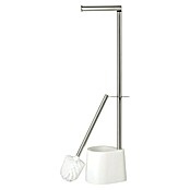 Venus Conjunto de escobillero y portarrollos Tango (Blanco/Cromo, Altura: 65,5 cm, Metal) | BAUHAUS
