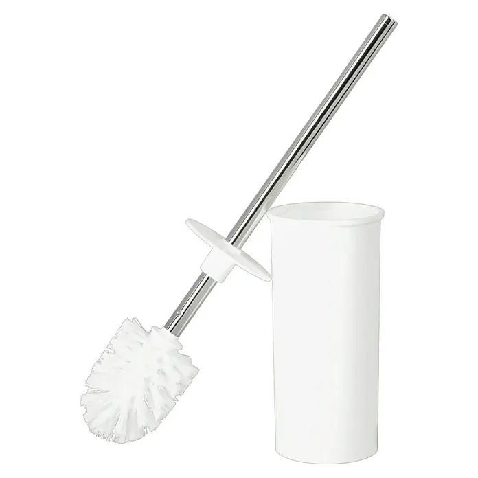 Keuco Collection Moll WC-Bürstengarnitur - Kunststoff, Weiß - Weiße WC-Bürste mit Halter. Die Chrom-Bürste mit weißen Borsten und Halter ist ein praktisches Accessoire für jedes Badezimmer.