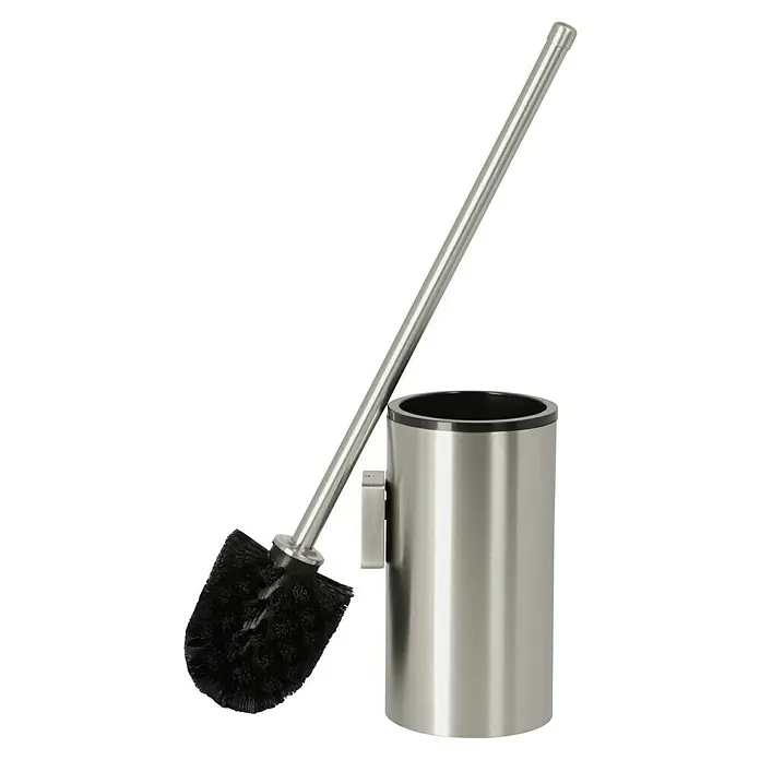 Lenz Sky WC-Bürstengarnitur - Nickel, Matt - Eine elegante WC-Garnitur mit Edelstahlhalterung und Bürste für ein stilvolles Badezimmerambiente. Praktisch und hygienisch.