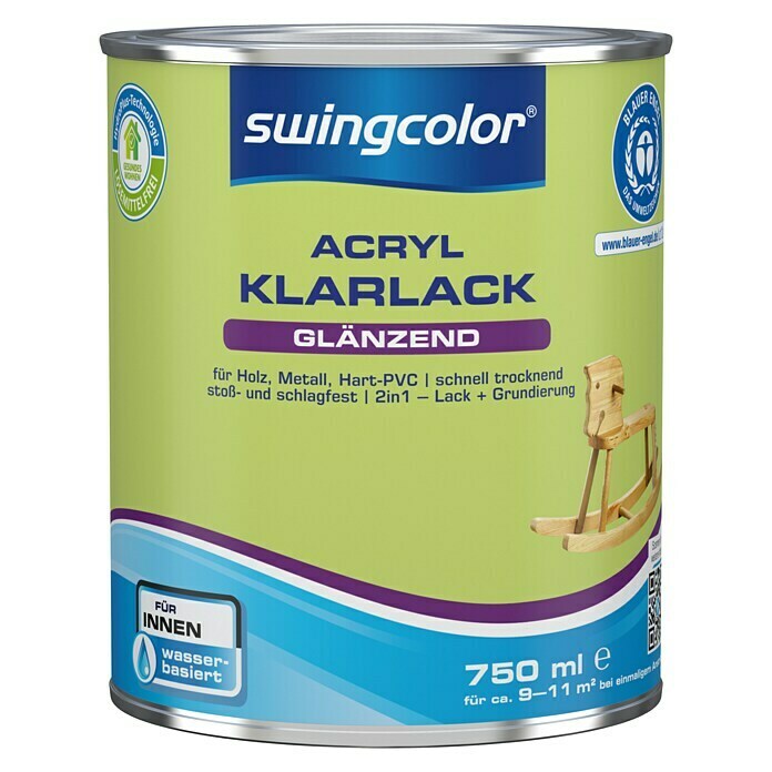 swingcolor Klarlack (Farblos, 750 ml, Glänzend)