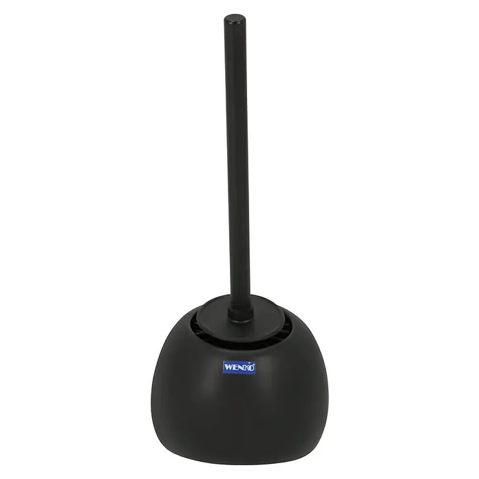Wenko WC-Bürstengarnitur Posina - Silikon, Schwarz - Elegante, schwarze WC-Garnitur von Wenko, die Funktionalität mit stilvollem Design für jedes Badezimmer verbindet.
