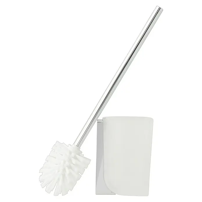 Keuco Elegance WC-Bürstengarnitur - Kristallglas, Weiß/Chrom - Eine Toilettenbürste mit Halter, die eine hygienische Reinigung und Aufbewahrung ermöglicht. Das Set besteht aus robusten Materialien für den täglichen Gebrauch.