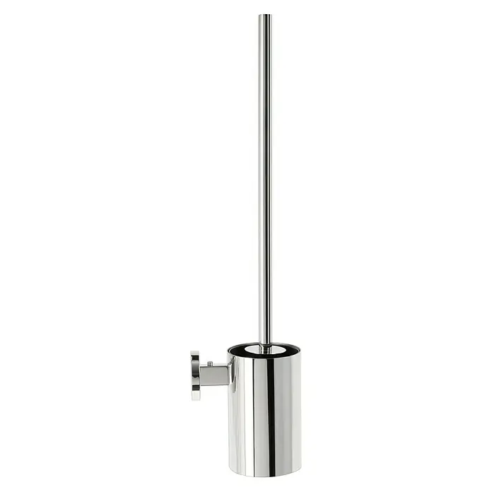 Zack Scala WC-Bürstengarnitur - Edelstahl, Glänzend, Wandmontage - Ein glänzender Toilettenbürstenhalter aus Chrom, der stilvoll und funktional ist und jedes Badezimmer aufwertet.