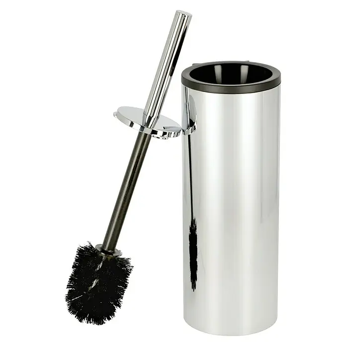 Keuco Plan WC-Bürstengarnitur - Kunststoff, Weiß/Chrom - Elegante WC-Garnitur mit glänzendem Chrom-Finish, bestehend aus Bürste und Halter, für stilvolle Badezimmerausstattung.