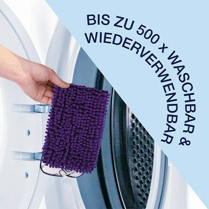 Bona Pet System Ersatz-Bezug Mikrofaser Sweeping Pad - Mikrofaser, Passend für: Bona Flachwischer Premium Teleskopmopp, Lila - Waschbarer, wiederverwendbarer, lila Trocknerball, der bis zu 500 Mal verwendet werden kann.\n