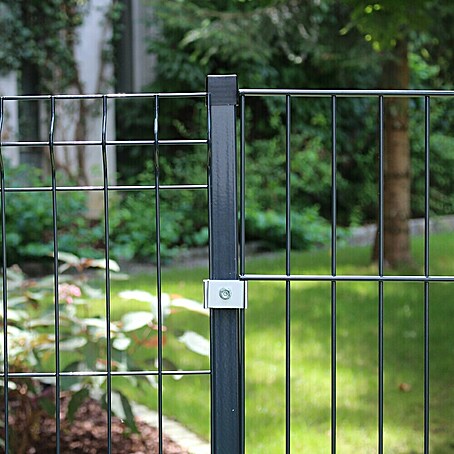 H+S Zauntechnik Zaunpfosten Einschlagsäule Terra (L x B x H: 30 x 30 x 1 750 mm, Anthrazit, 1 Stk.)