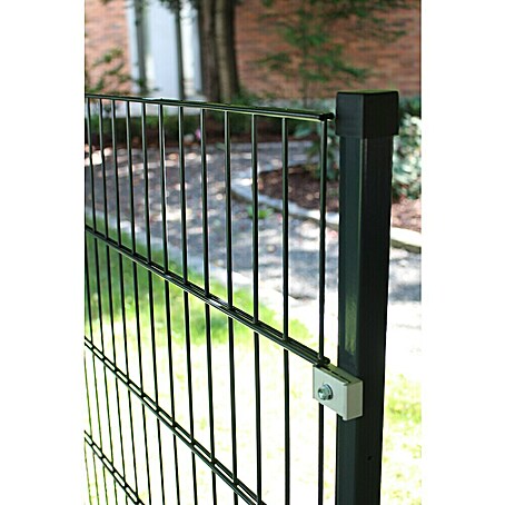 H+S Zauntechnik Zaunpfosten Einschlagsäule Terra (L x B x H: 30 x 30 x 1 750 mm, Moosgrün, 1 Stk.)