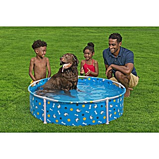 Bestway Frame-Pool Pfote für Haustiere (Ø x H: 122 cm x 30,5 mm, Blau, 292 l)