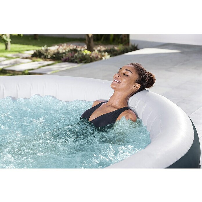 Bestway Lay-Z-Spa Mobil-Whirlpool Miami Air Jet (Ø x H: 196 x 66 cm, Anthrazit, 908 l) | BAUHAUS