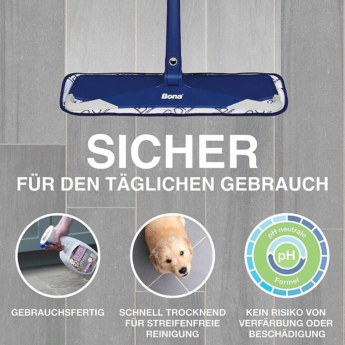Bona Pet System Reinigungsmittel Tiefenreiniger für Hartböden (1 l, Flasche mit Sprühkopf) | BAUHAUS