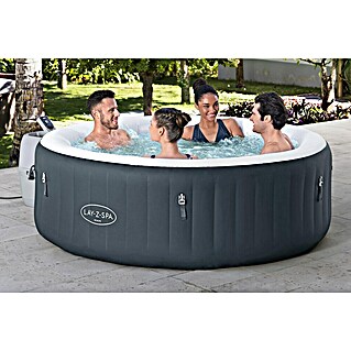 Bestway Lay-Z-Spa Mobil-Whirlpool Miami Air Jet (Ø x H: 196 x 66 cm, Anthrazit, 908 l)