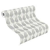 Rasch Yucatán Vliestapete (Weiß/Silber, Grafisch, 10,05 x 0,53 m)