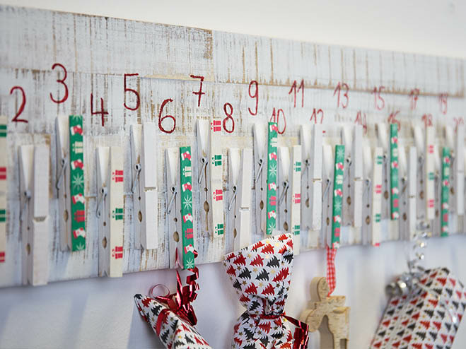 DIY Adventkalender Waescheklammern