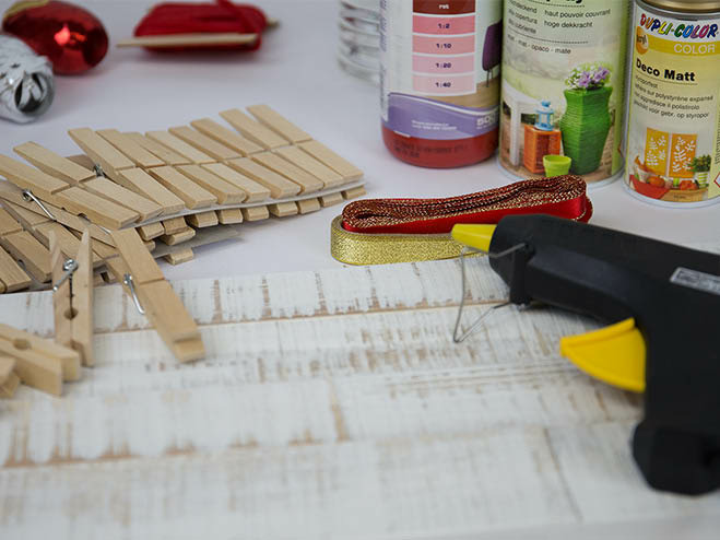 DIY Adventkalender Wäscheklammern Material