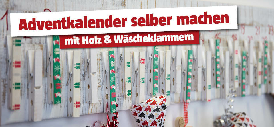 DIY Adventkalender Waescheklammern