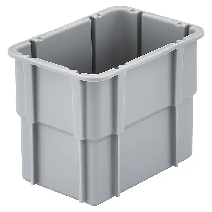Alutec Aufbewahrungsbox - L x B x H: 131 x 90 x 101 mm - Grauer Kunststoffbehälter zur Aufbewahrung von Werkzeugen und anderen Gegenständen im Haushalt oder in der Werkstatt.\n