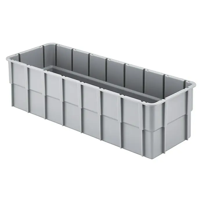 Alutec Aufbewahrungsbox - L x B x H: 362 x 131 x 101 mm - Ein grauer Lagerbehälter aus Kunststoff. Ideal für die Aufbewahrung von Gegenständen im Lager oder der Werkstatt. Robust und langlebig.