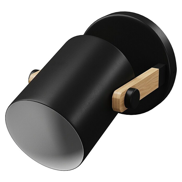 Eglo Hornwood Aplique de pared redondo (28 W, Negro/Crema, E27) | BAUHAUS