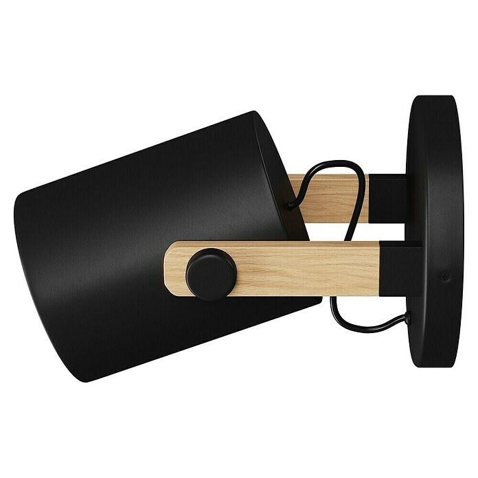 Eglo Hornwood Aplique de pared redondo (28 W, Negro/Crema, E27) | BAUHAUS