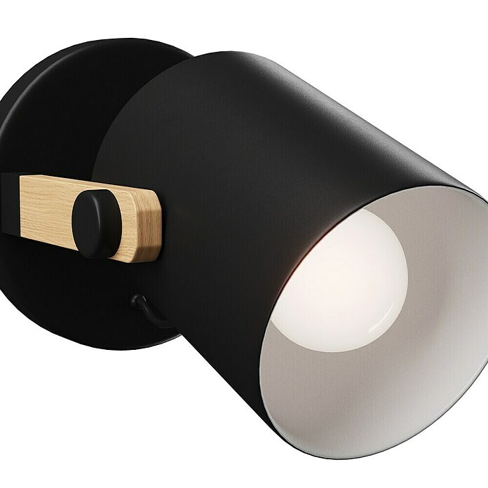 Eglo Hornwood Aplique de pared redondo (28 W, Negro/Crema, E27) | BAUHAUS