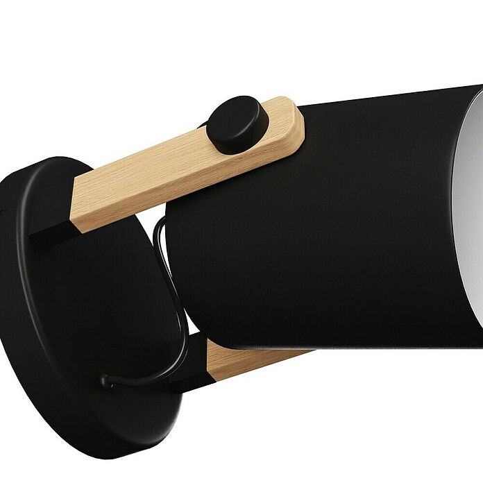 Eglo Hornwood Aplique de pared redondo (28 W, Negro/Crema, E27) | BAUHAUS