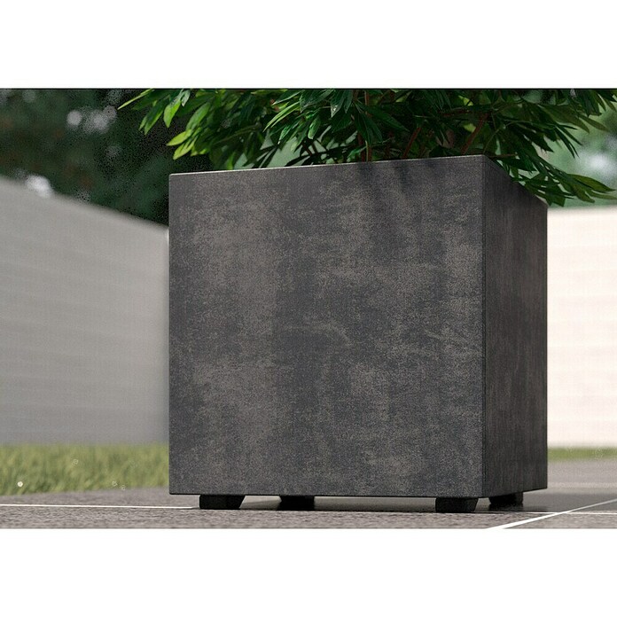 Deroma Millennium Pflanzkübel eckig (Außenmaß (L x B x H) 25 x 25 x 25