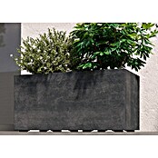 Deroma Millennium Pflanzkasten (Außenmaß (L x B x H): 59 x 25 x 25 cm, Kunststoff, Anthrazit) | BAUHAUS