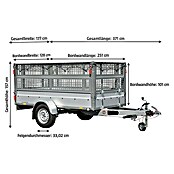Stema Anhänger Basic STL 1300-25-13.1 (Nutzlast: 960 kg, Einachser, Kasteninnenmaß: 251 x 128 x 35 cm, Gebremst)