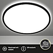 Ledpaneel, rond met backlight Zwart (Ø x h: 480 x 30 mm, Neutraal wit) | BAUHAUS