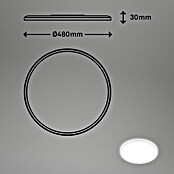 Ledpaneel, rond met backlight Wit (Ø x h: 480 x 30 mm, Neutraal wit) | BAUHAUS