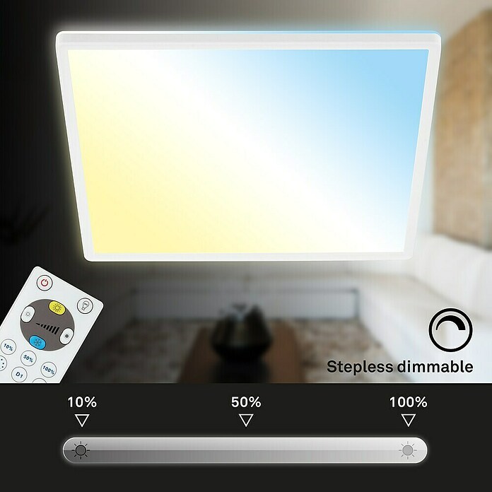 Led paneel met backlight (l x b x h: 420 x 420 x 30 mm, Koud wit) | BAUHAUS