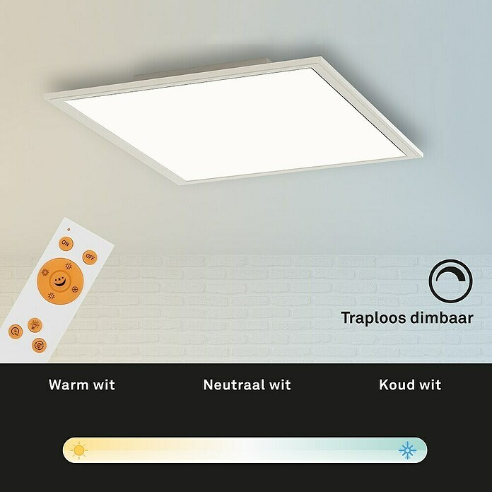 Led paneel met backlight (l x b x h: 295 x 295 x 50 mm, Koud wit) | BAUHAUS